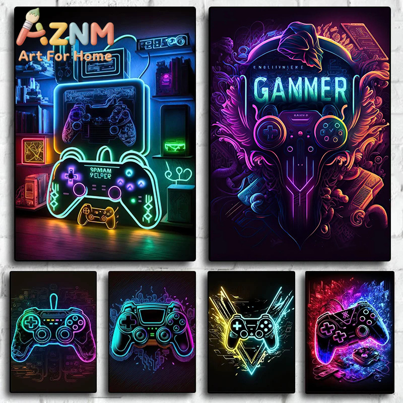 Modern Neon Pop Cool Gaming Wa - огляд і ціна Esports Gaming Poster