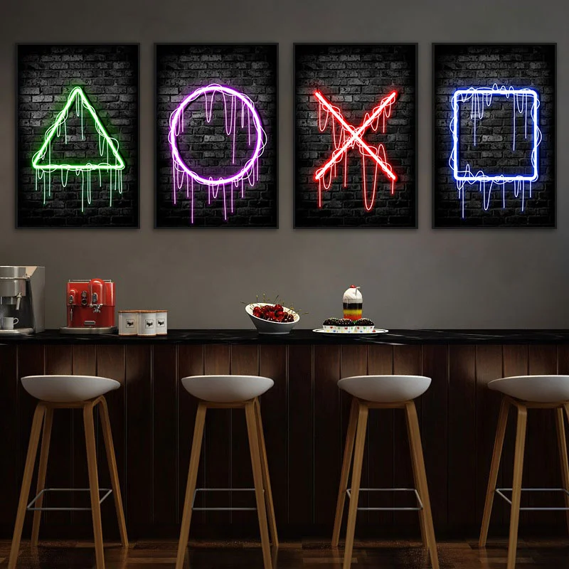 Gaming Neon Eat Sleep Game Rep - огляд і ціна Esports Gaming Poster