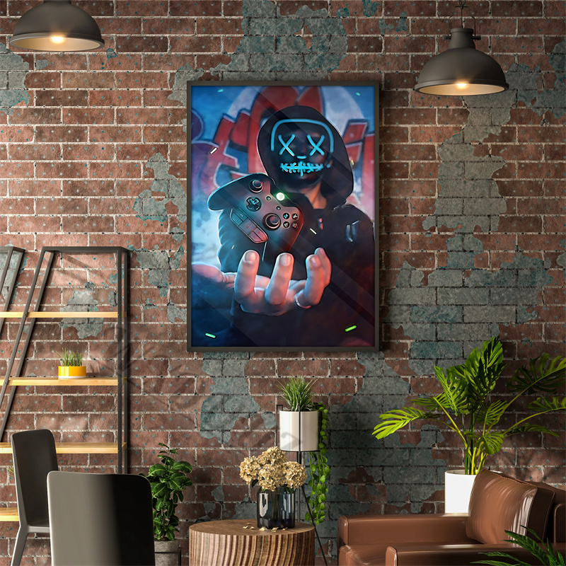 80s Colorful Punk Neon Gamer C - огляд і ціна Esports Gaming Poster