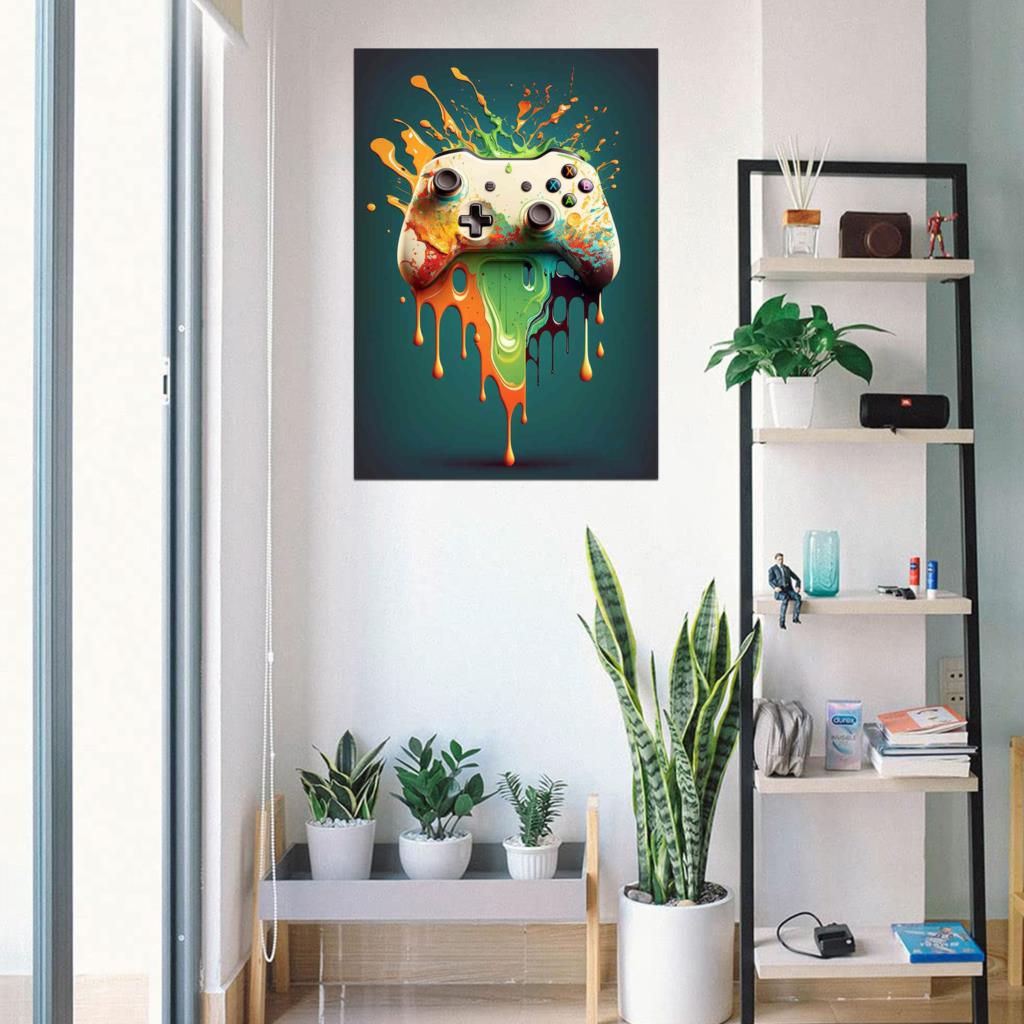 80s Colorful Punk Neon Gamer C - огляд і ціна Esports Gaming Poster